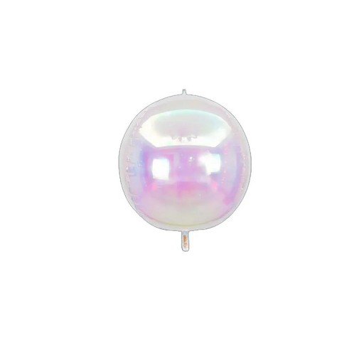 Ballon décoratif rond en foil holographique brillant 127 cm ballon transparent iridescent décoration de fête pour célébrations et décorations