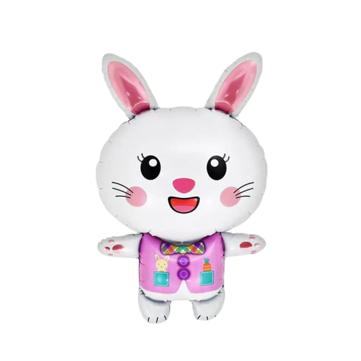 Ballon en aluminium 63 x 38 cm en forme de lapin Décoration gonflable pour anniversaires, fêtes, mariages, événements pour enfants et soirées à thème