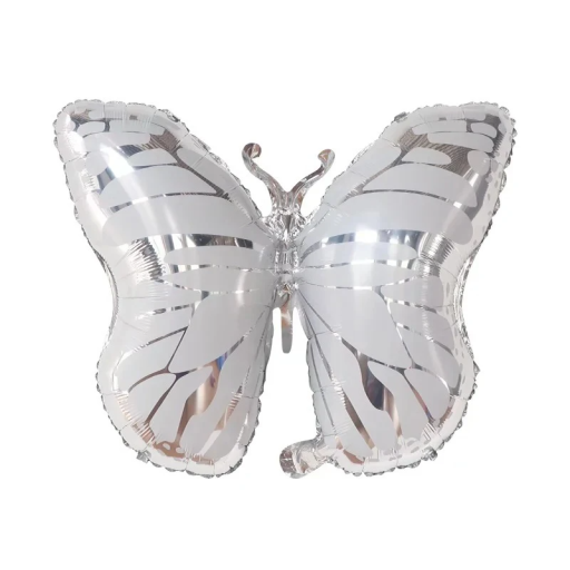 Ballon en aluminium 70 x 53 cm en forme de papillon Décoration pour célébrations et fêtes Ballon gonflable en aluminium résistant pour gonflage à l'hélium ou à l'air