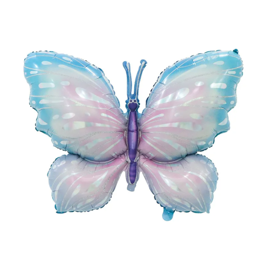 Ballon en aluminium 98 x 72 cm Grand ballon en forme de papillon Décoration gonflable pour les anniversaires, les fêtes, les mariages et les événements pour enfants