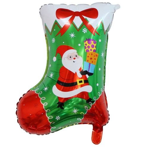 Ballon en aluminium de Noël en forme de chaussette