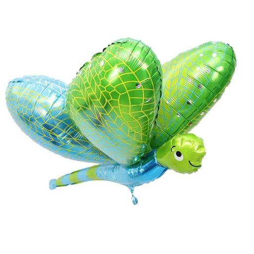 Ballon en aluminium libellule 99 × 60 cm Décoration en forme de libellule Grand ballon de fête pour anniversaires, fêtes d'enfants et décorations de jardin