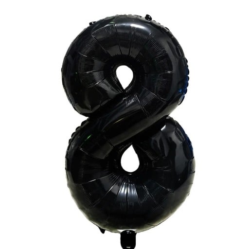 Ballon en aluminium numéro 8 81,3 cm noir grand ballon en forme de chiffre décoration pour anniversaires anniversaires célébration et décoration