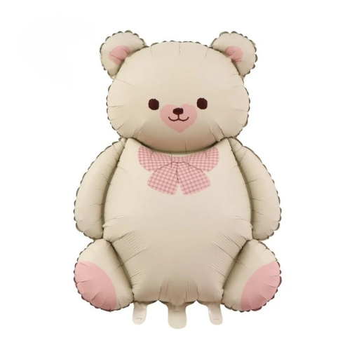 Ballon en foil 89 x 65 cm en forme d'ours en peluche Décoration gonflable pour les anniversaires, la Saint-Valentin, les fêtes d'enfants et les événements thématiques
