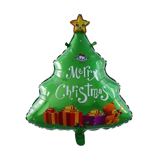 Ballon en foil de Noël en forme de sapin