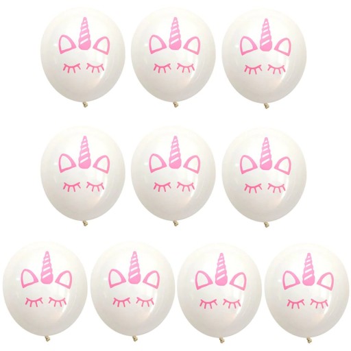 Ballons avec licorne - 10 pièces