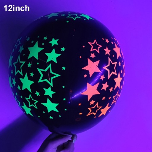 Ballons néon avec étoile 30 pcs