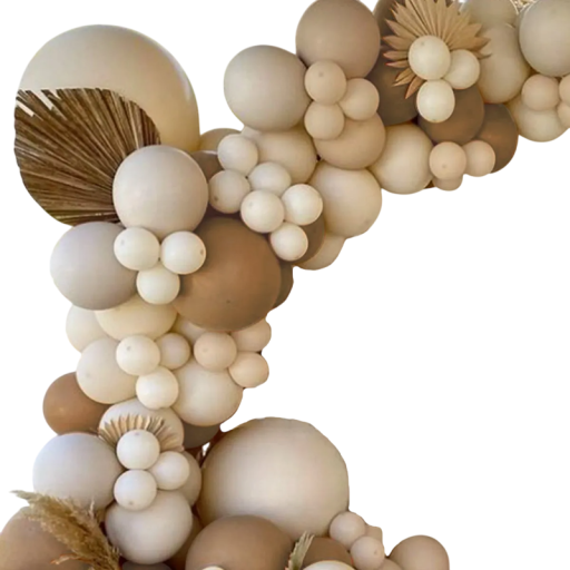 Balloon Garland Making Set 115 pcs Metallic Brown and Beige Balloons Celebration Decoration Wedding and Birthday Decoration