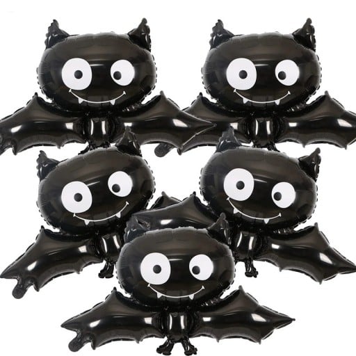 Baloane din folie pentru Halloween Balon drăguț cu lilieci Decorațiune gonflabilă pentru petrecerea de Halloween 34 x 38 cm 5 buc