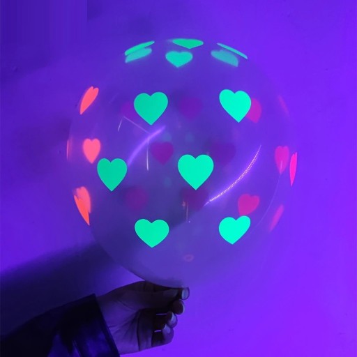Baloane neon cu inimioare 30 buc