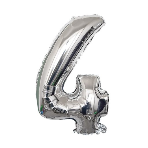 Balon argintiu ziua de nastere cu un numar de 40 cm
