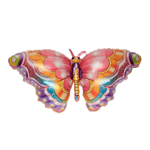 Balon din folie 109 x 55 cm în formă de fluture Decorațiune pentru sărbătorirea zilei de naștere Decor de petrecere Balon din folie pentru gaz heliu