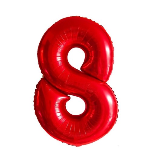 Balon urodzinowy czerwony z cyfrą 100 cm