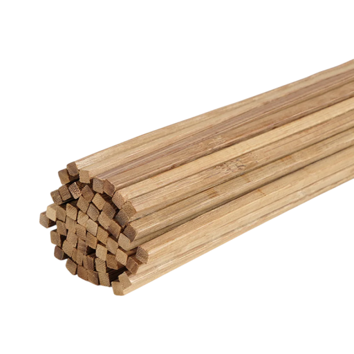 Bambusové hranoly 10 ks 5 x 5 x 300 mm Dřevěné tyčinky DIY Materiál na řemesla Modelářství Stavební dekorace Ruční výroba