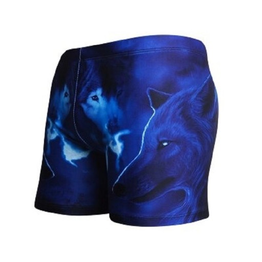 Bañador de hombre con lobos.