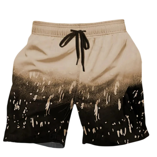 Bañadores Cortos para Hombre con Cinta de Ajuste Pantalones Arcoíris de Poliéster Secado Rápido Bañadores de Verano para Playa y Piscina