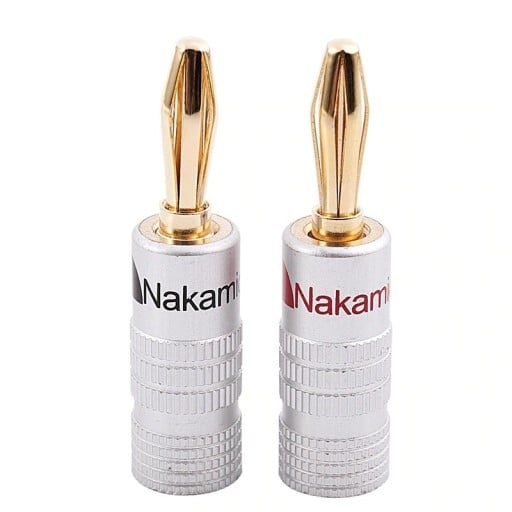 Banana connectors voor luidsprekerkabels tot een diameter van 4 mm Set van 24 stuks Gouden punt Geribbeld omhulsel met kleurcodering
