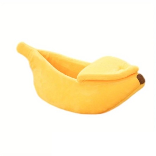 Bananformet kæledyrsseng 55 x 20 x 17 cm, til katte op til 5 kg
