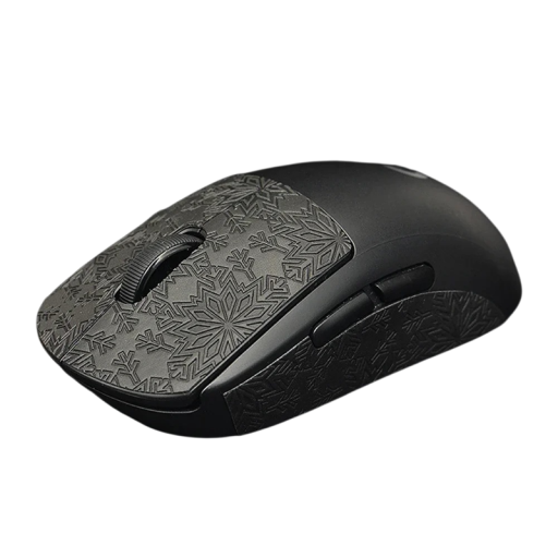 Bandă adezivă antiderapantă pentru mouse, grip autoadeziv cu textură neagră, autocolante ergonomice pentru un grip mai bun și un control precis al mouse-ului