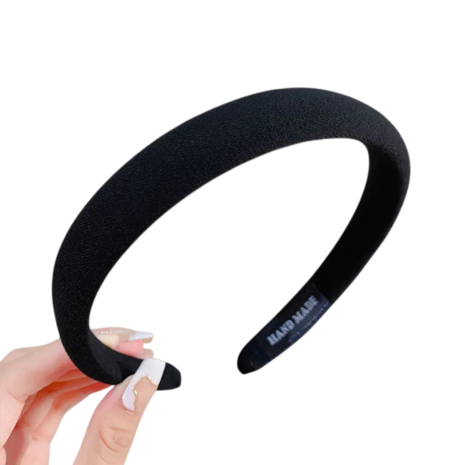 Bandeau large classique coloré pour cheveux 12 cm Taille universelle Bandeau en tissu rembourré Accessoire de mode élégant pour femmes