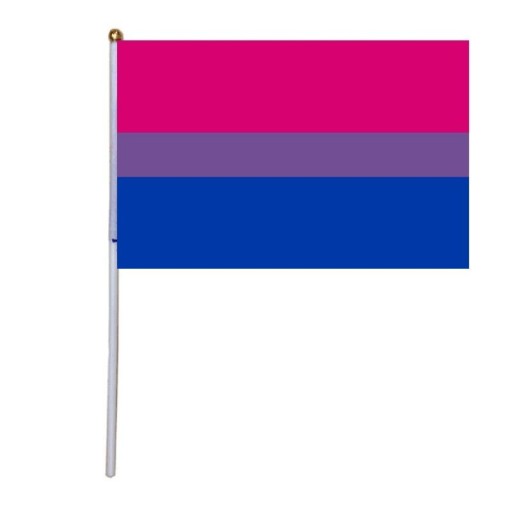 Bandeira da orgulho bissexual 14 x 21 cm