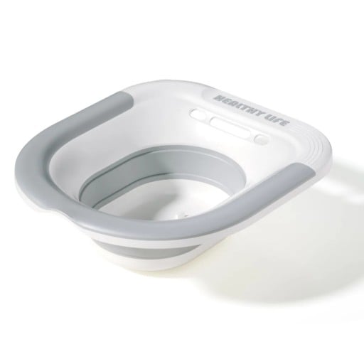 Banheira Sitz Bath dobrável para mulheres grávidas, cuidados pós-parto, lavatório para pacientes com hemorróidas sem chuveiro 39×35×12,5cm PP
