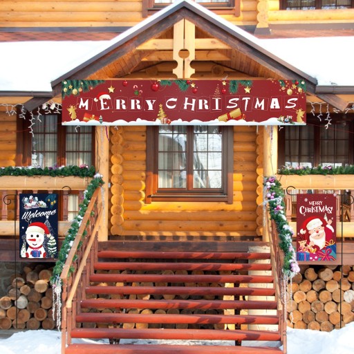 Bannière de décoration de Noël 3 pcs