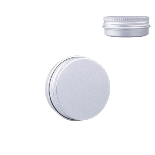 Barattolo cosmetico riempibile 5 pz 20 ml Contenitore in alluminio con tappo a vite argento 49 × 18 mm Contenitore per crema balsamo pomata cosmetici da borsa