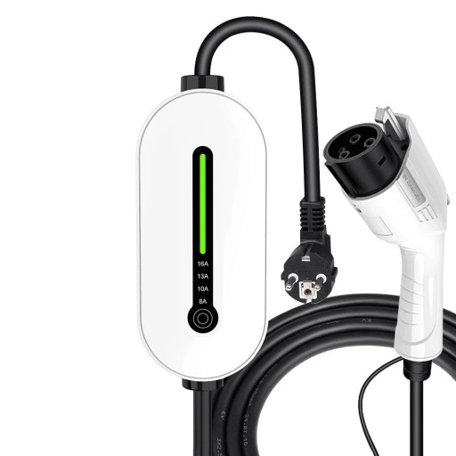 Bärbar laddare för elbilar IPENGEN EV 3,5 kW Typ 1 Wallbox 16A 1-fas 3,5 m kabel Laddstation med Schuko-kontakt