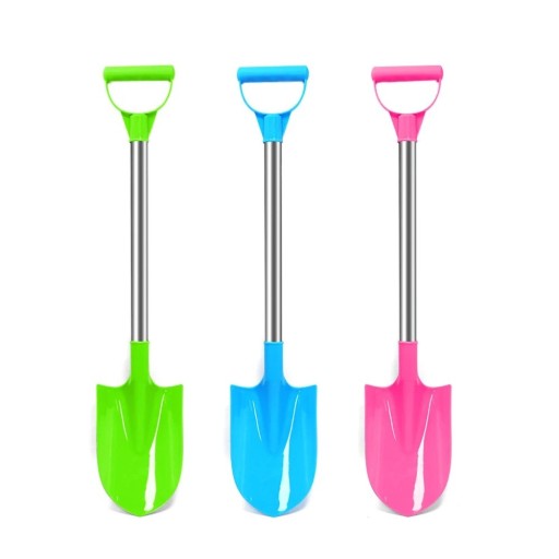 Barnens spetsig strandspade 56 x 12,4 cm grävleksak i rostfritt stål sommarredskap trädgårdsleksak present till barn