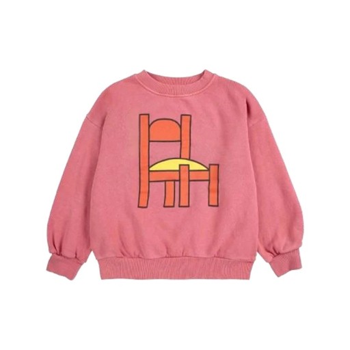 Barns rosa hoodie med stoltryck och rund halsringning för pojkar och flickor