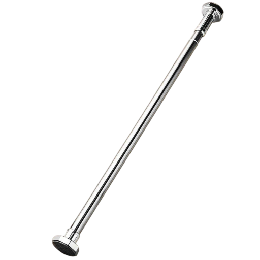 Barra de apoio telescópica ajustável 50 - 80 cm em aço inoxidável prateado para bancada de cozinha, mesa, lavatório e móveis para a casa