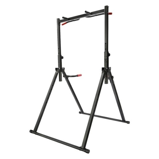 Barre de traction réglable avec barres parallèles, capacité de charge 200 kg, hauteur 175–230 cm, largeur de prise 105 cm, construction en acier