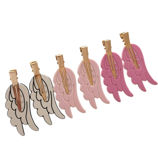Barrette à cheveux pour femmes Aile d'ange Barrette en plastique BB pour frange Accessoire capillaire latéral 1 pièce