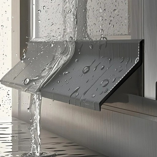 Barriera d'acqua per finestre 1 m x 4,5 cm Striscia in gomma nera 135° contro le infiltrazioni Striscia autoadesiva per finestre scorrevoli