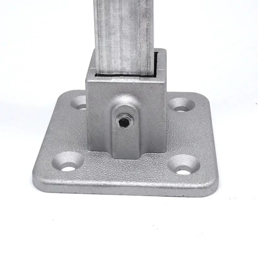 Base de suelo para perfil de aluminio base de montaje 25 × 25 mm para anclaje firme de perfiles cuadrados a la estructura