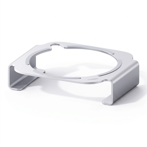 Βάση για Mac mini M4 και M4 Pro με αποδοχή θερμότητας αντιολισθητική βάση με αυξημένο υπόστρωμα και αεραγωγό ασημί για το γραφείο