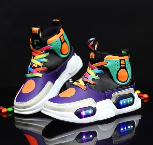 Baskets de basketball lumineuses pour enfants