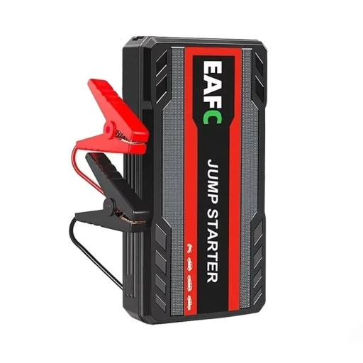 Batería de arranque EAFC 600A 12 V Batería de arranque con linterna LED salida USB 5V/2A Arrancador compacto para coche, SUV y moto