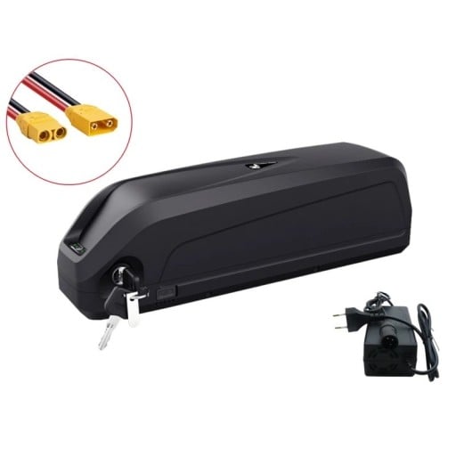 Batería Hailong para bicicleta eléctrica 52 V 30 Ah celdas de li-ion 18650 negra con conector XT60 para motores Bafang BBS002 BBS03 y BBSHD
