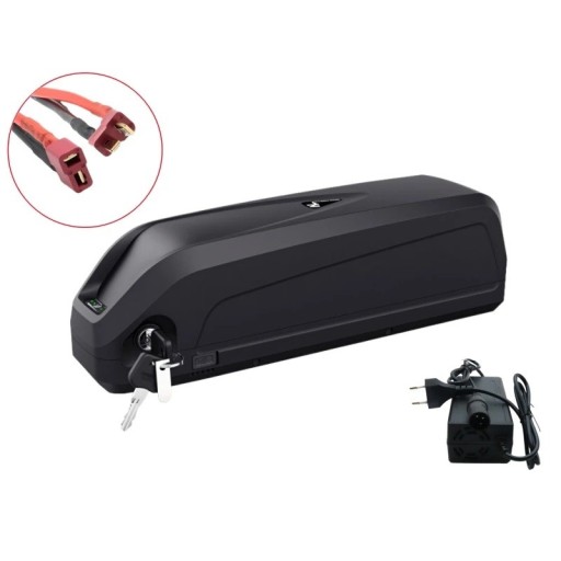 Batería Hailong para bicicleta eléctrica 52 V 30 Ah celdas li-ion 18650 negra con conector T-plug para motores Bafang BBS002 BBS03 y BBSHD