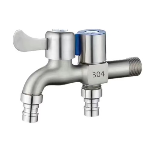 Baterie de apă din oțel inoxidabil cu două ieșiri și control G1/2 1/2" Baterie pentru bidet cu două ieșiri Accesorii pentru baie pentru acasă