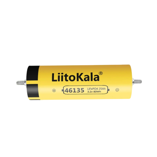 Baterie LiitoKala 46135 3,2 V 25 Ah LiFePO4 akumulátor 80 Wh 170 x 46,3 mm šroubové kontakty žlutá na solární systémy a úložiště