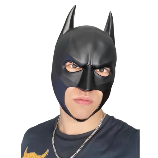 Batman maska Karnevalová maska Cosplay Batmana Doplněk ke kostýmu Halloweenská maska