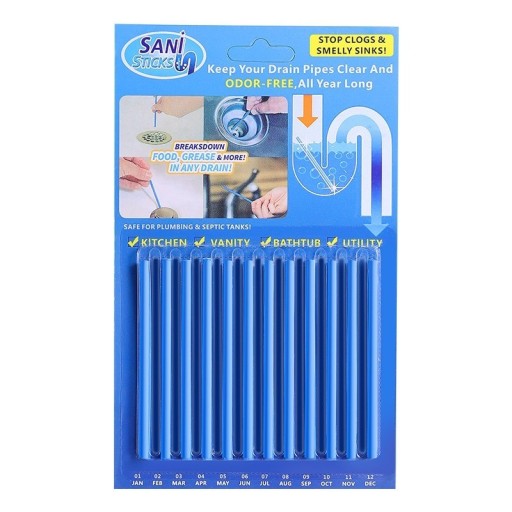 Bâtonnets de nettoyage des canalisations 12 pcs