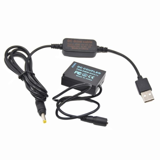 Batteria dummy con cavo di alimentazione per fotocamera Lumix