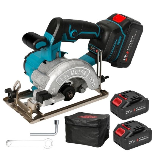 Batteridrevet rundsav børsteløs 125 mm 5 tommer 18V justerbar skæredybde 45 mm til Makita skæring af træ
