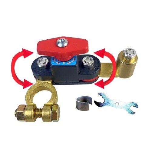 Battery Switch with Bidirectional Rotation, Universal Positive and Negative Poles, Facilitates Installation and Repairs of Wiring Harnesses