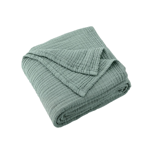 Baumwoll-Musselindecke 150 x 200 cm 6-lagige Garne Leicht, atmungsaktiv und antistatisch Boho Überwurf für Bett, Sofa und Reisen