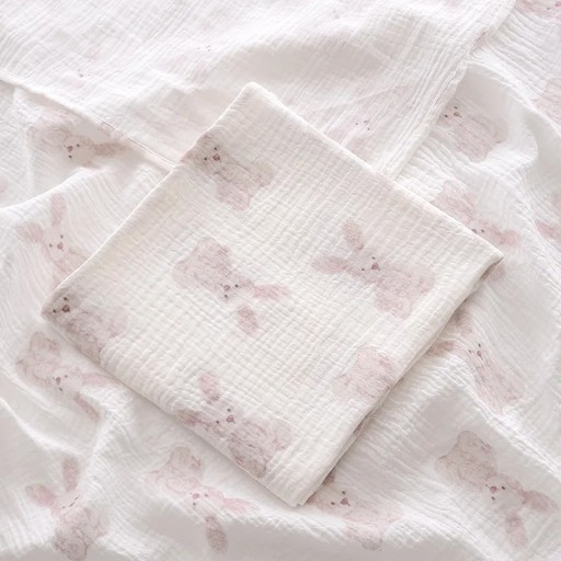 Baumwolle Musselin Decke für Babys 100x100 cm Baby Handtuch Swaddle Kaninchen Muster Für Neugeborene Badezimmer Schlafen